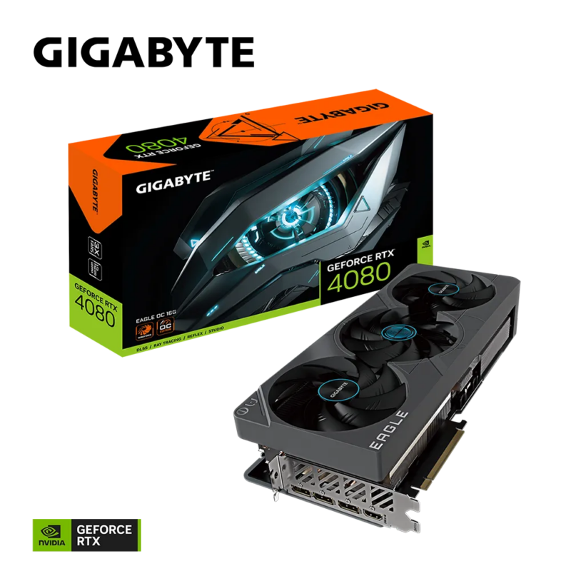 Buy GB N4080EAGLE OC-16GD GIGABYTE NVIDIA RTX4080 HDMI DP 256B 16GB ACTIVE at low price from digiteq.com