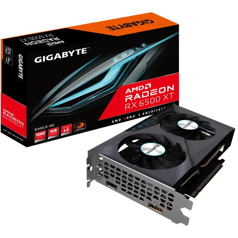 Buy GB R65XTEAGLE-4GD GB AMD RX6500XT HDMI DP 64B 4GB ACTIVE at low price from digiteq.com