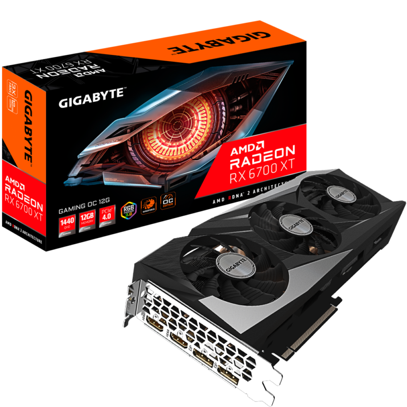 Buy GB R67XTGAMING OC-12GD GB AMD RX6700XT HDMI DP 192B 12GB ACTIVE at low price from digiteq.com