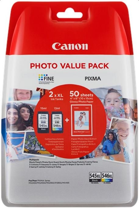 Buy CANON PG545/CL546XL PVP PIXMA iP2850 MG2450 MG2500 MG2550 MG2950 MX495  MG-2550S TS3150 TS3151 TS3350 TS3351 at low price from digiteq.com