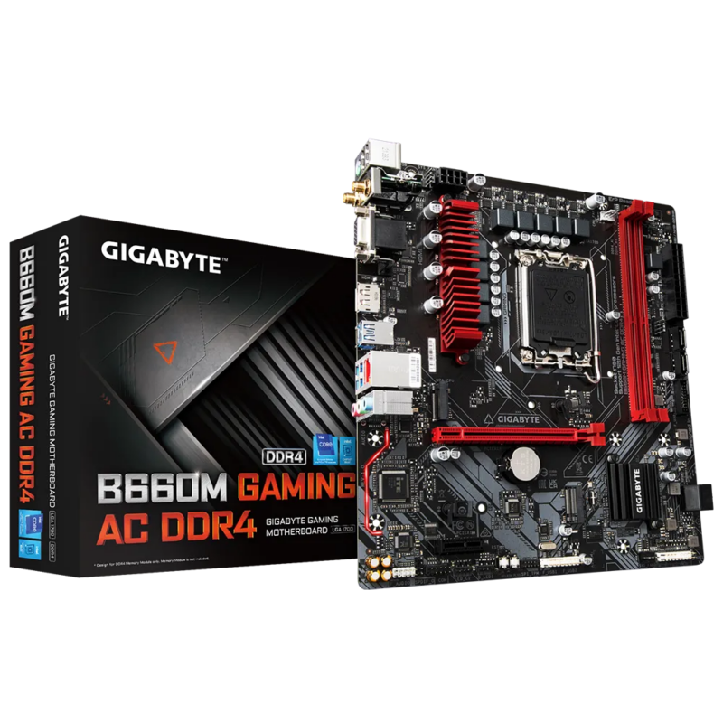 Buy GB B660M GAMING AC DDR4 GB B660 2xDDR4  4xSATA3  RAID HDMI DP VGA   2xM2 GLAN        1xPCIEx16  1xPCIEx1  WiFi at low price from digiteq.com