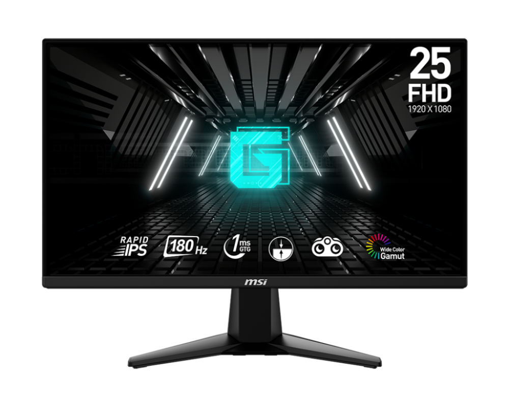 Buy MSI 24.5 G255F MSI 24.5 FHD 180Hz IPS 1ms 16:9 HDMI DP REESYNC at low price from digiteq.com