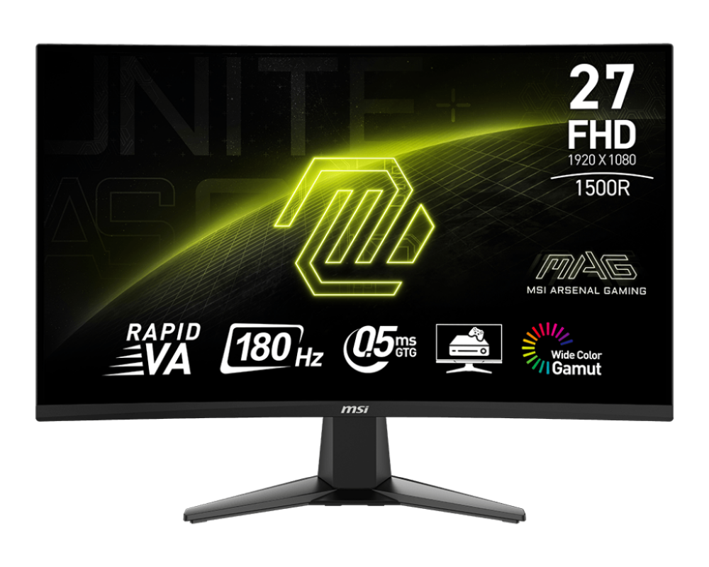 Buy MSI 27 MAG 27C6F MSI 27 FHD 180Hz VA 0.5ms 16:9 HDMI DP CURVED at low price from digiteq.com