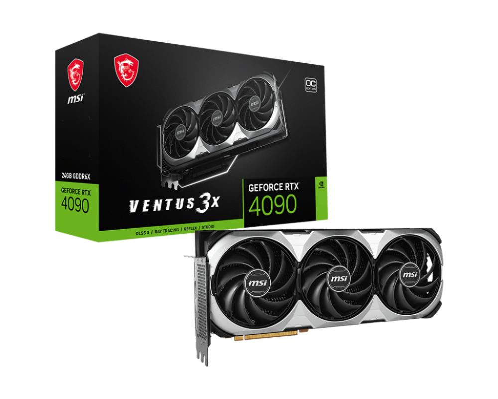 Buy MSI RTX4090 VENTUS 3X E 24G OC MSI NVIDIA RTX4090 HDMI DP 384B 24GB ACTIVE at low price from digiteq.com
