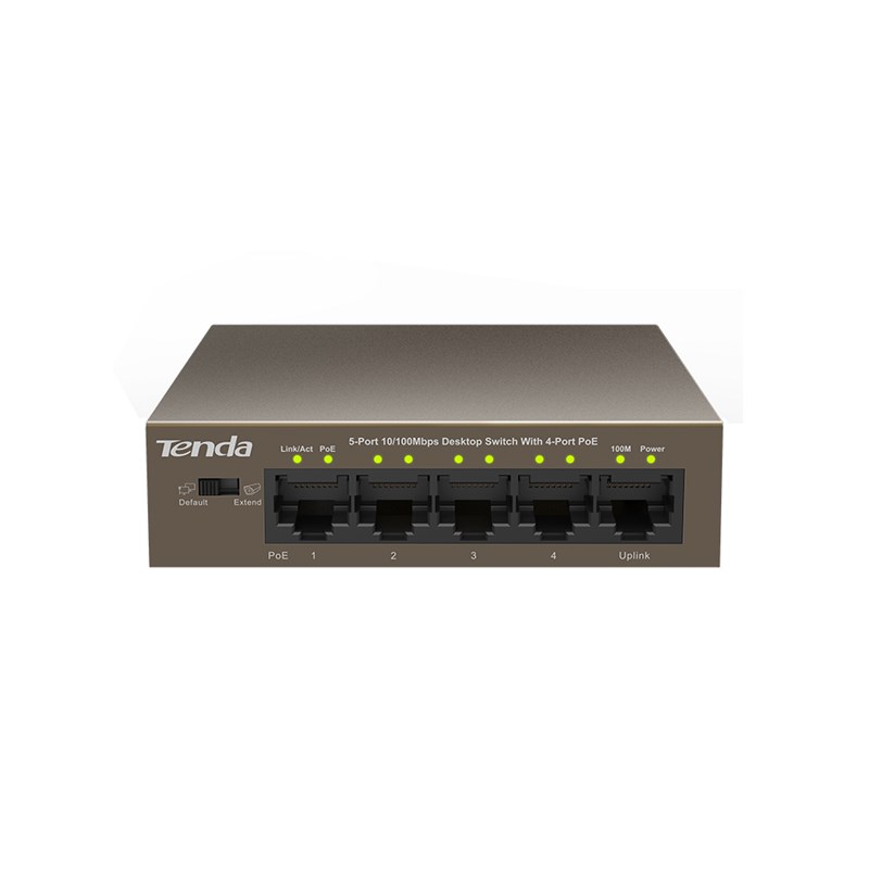 Buy SWITCH TENDA TEF1105P-4-63W TENDA SWITCH MBIT UNMANAGED 10GBPS 5 PORTS POE 6KV LIGHTNING PROTECTION at low price from digiteq.com